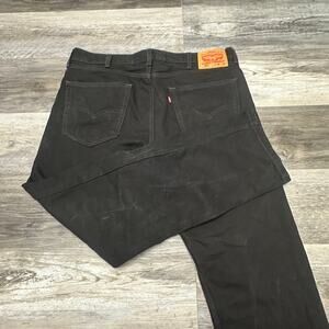 Levis 505 Black Tab Mens 38x30 Straight Leg Regular Dark Wash Denim Jeans